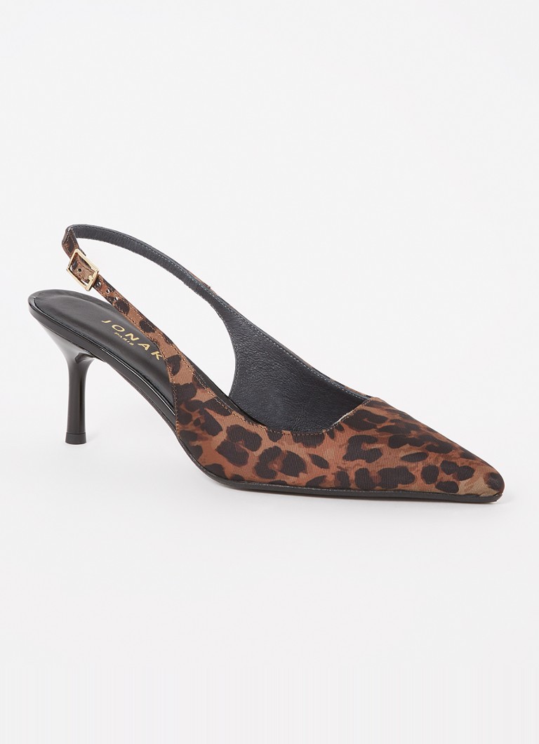 Jonak Diamantus slingback with leopard print