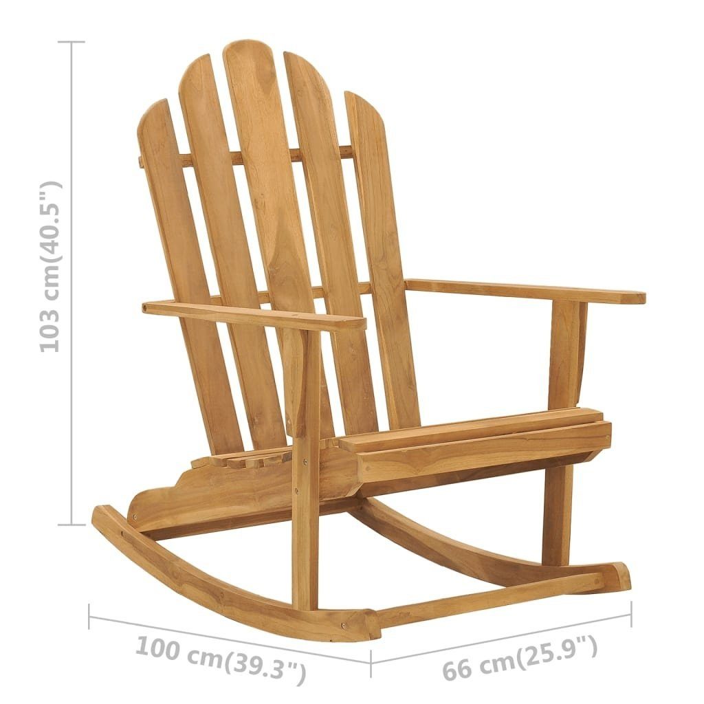 möbelando Schaukelstuhl Westbeach (LxBxH: 100x66x103 cm), aus Teak in natur