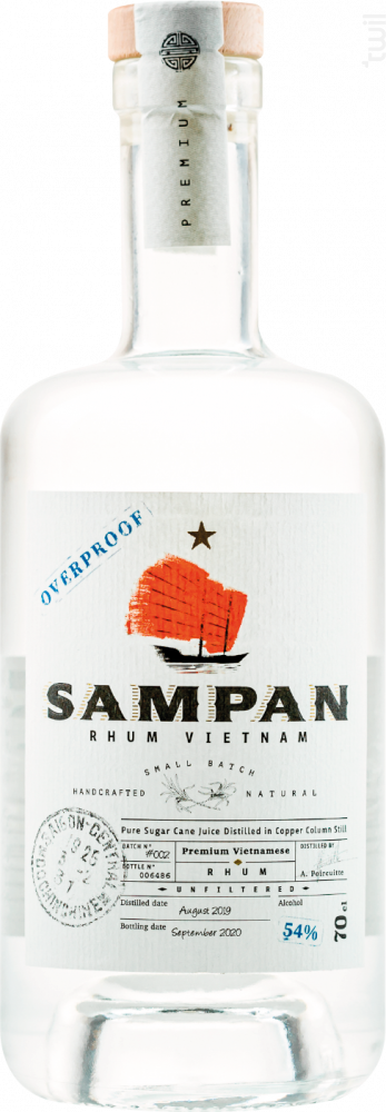 Sampan Blanc 54° Overproof Sampan