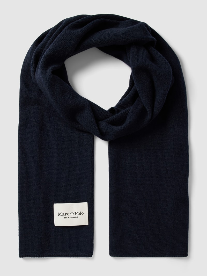 Schal mit Label-Detail in marineblau