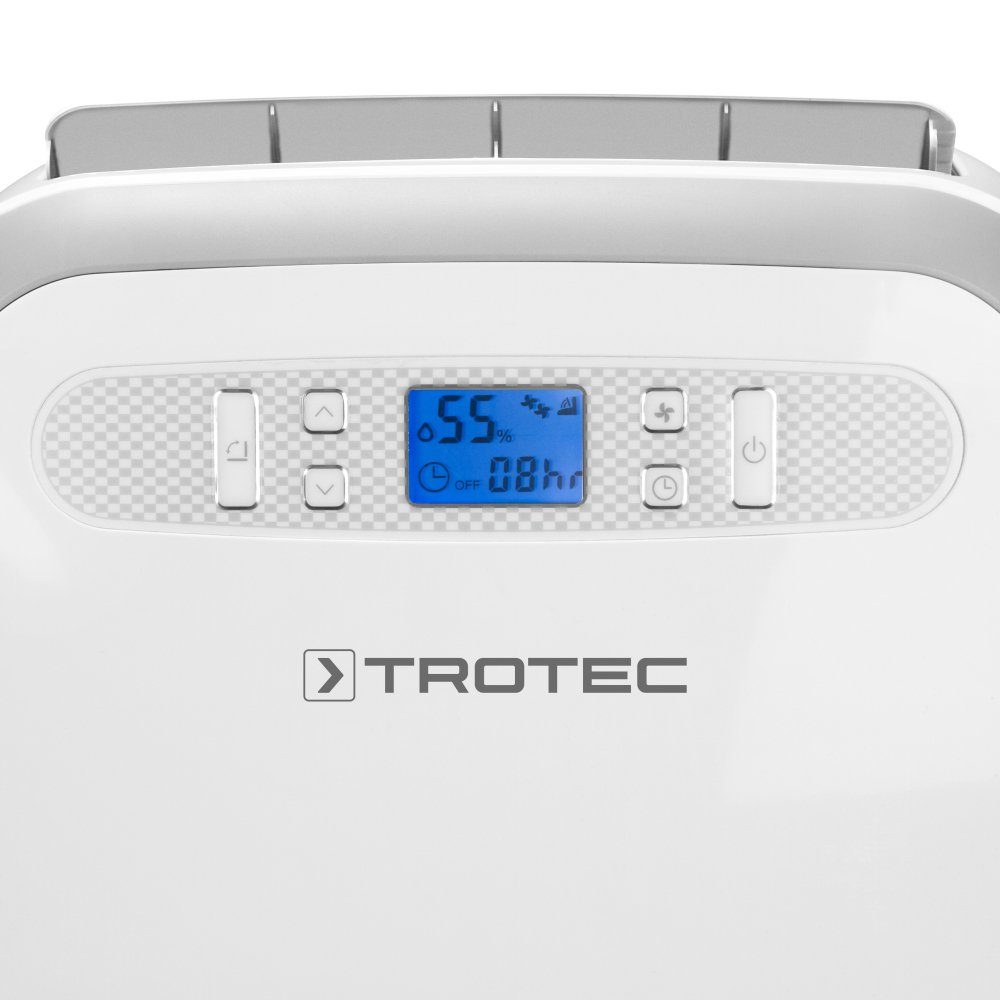TROTEC Luftentfeuchter TTK 95 E, für 230 m³ Räume, Entfeuchtung 30,00 l/Tag, Tank 5,30 l, Entfeuchtungsautomatik mit Zielwertvorwahl zwischen 30 und 90 % r.F.