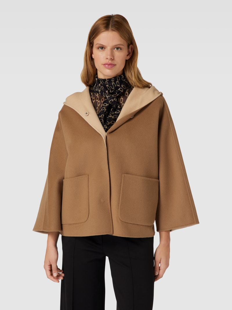 Jacke mit Druckknopfleiste Modell 'MAGNO' in camel