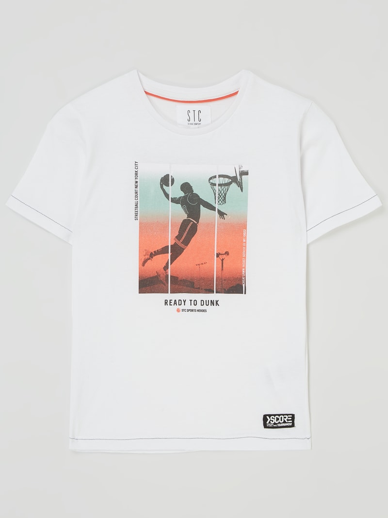 T-Shirt mit Print in offwhite
