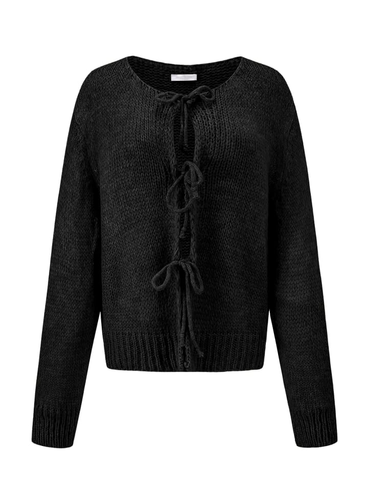 SASSYCLASSY Strick-Cardigan in Schwarz günstig kaufen