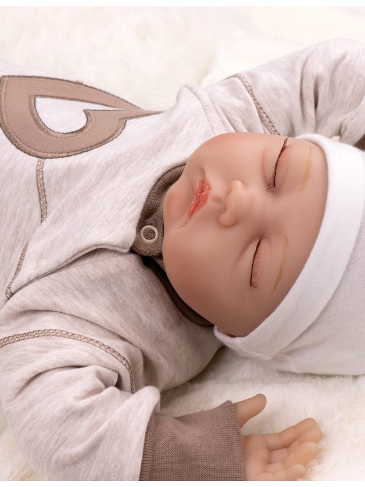 Baby Sweets Schlafanzug Patchwork Herzen in beige günstig kaufen 74
