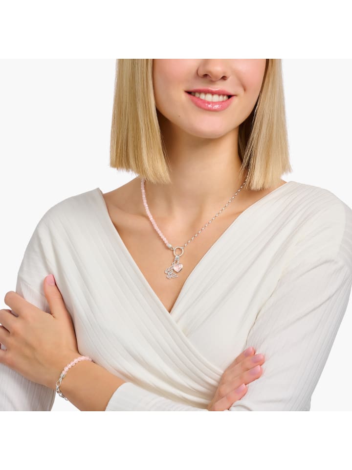 Thomas Sabo Kette in silber, pink günstig kaufen 45 cm