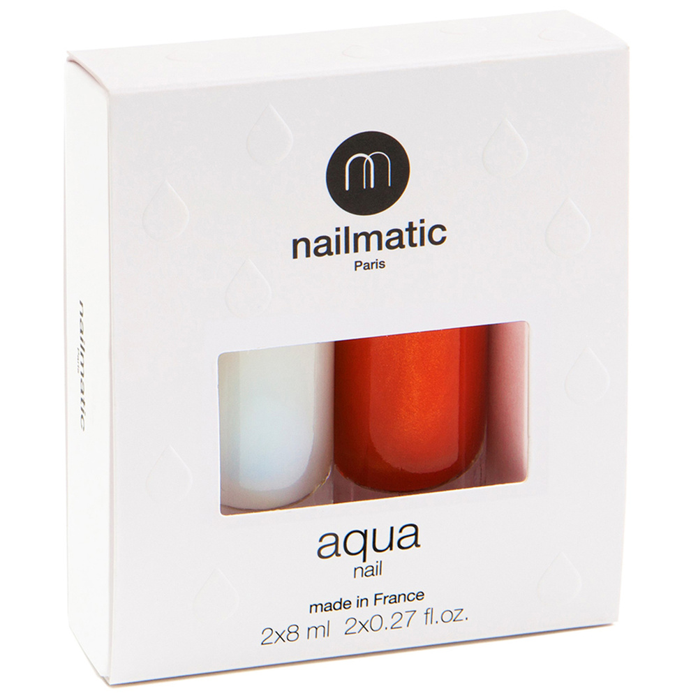 nailmatic AQUA nail duo BASE & TOP + CAPUCINE vernis à ongles à base d'eau (54%)