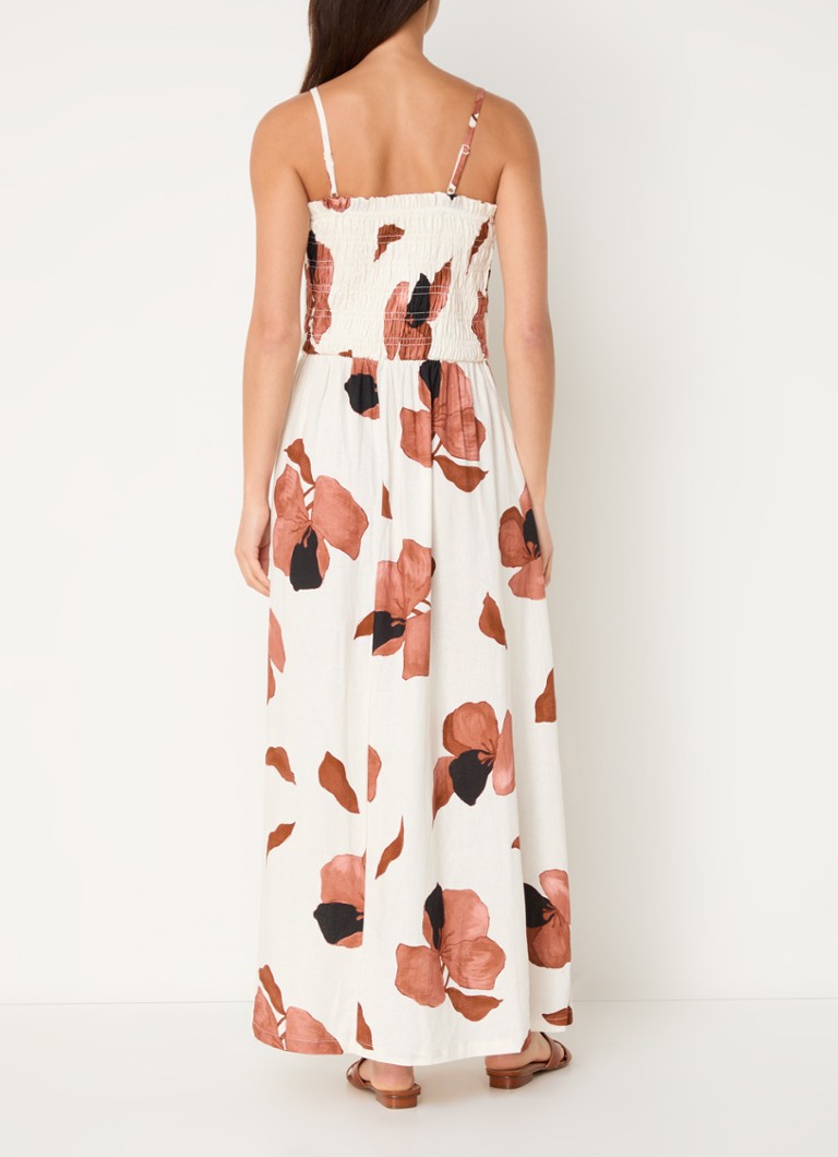 Seafolly maxi dress with smocking and floral print