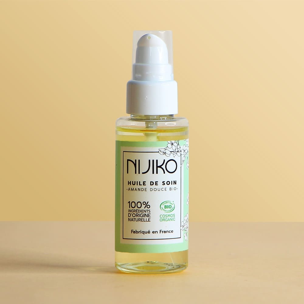 nijiko Huile de Soin Bio Multi-usages à l'Amande Douce Huile nourrissante