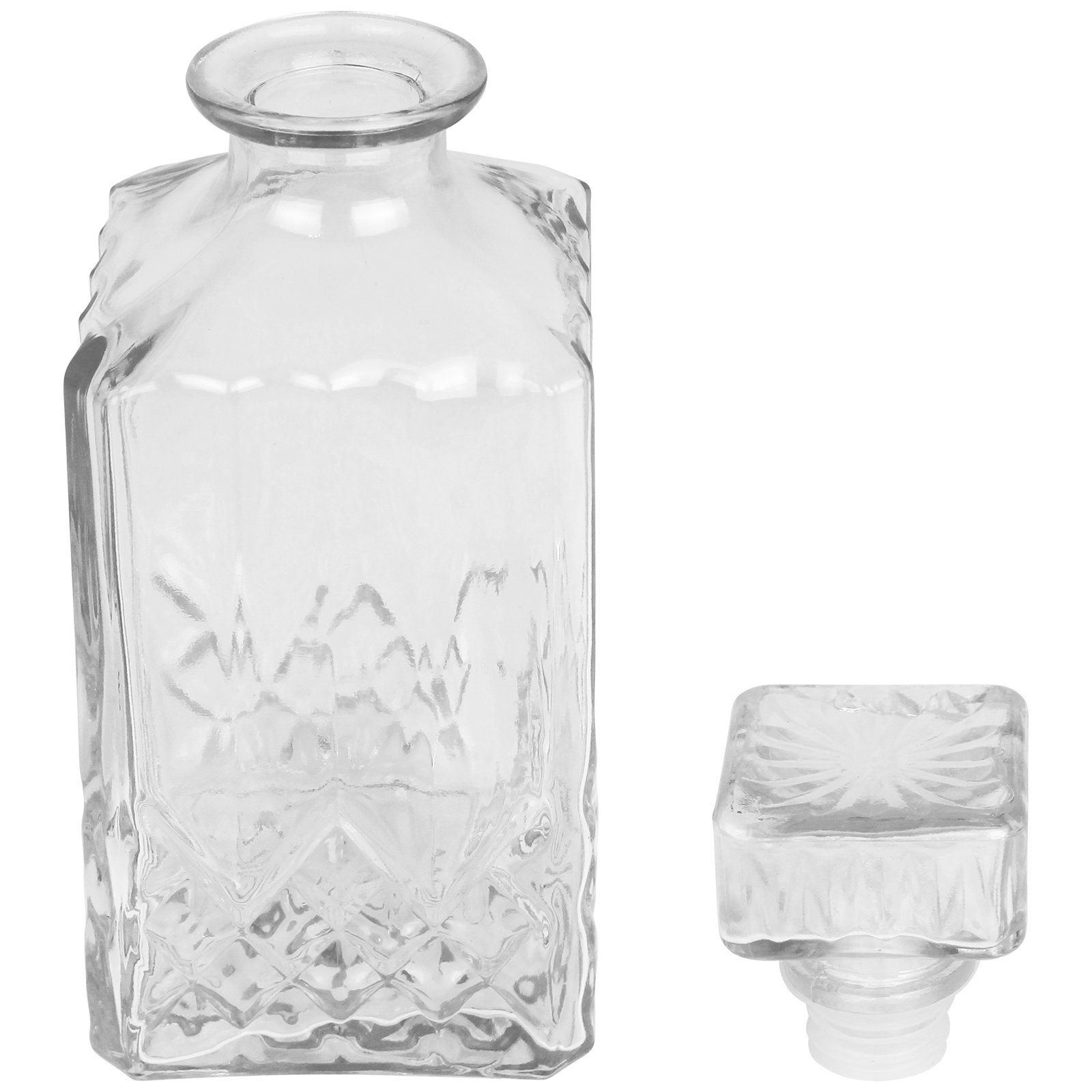 EDCO Dekanter Glaskaraffe 1L Whisky-Karaffe Likörkaraffe Karaffe Weindekanter, Weinkaraffe Cognac Wein Likör Whiskeykaraffe Weinkaraffe Alkohol