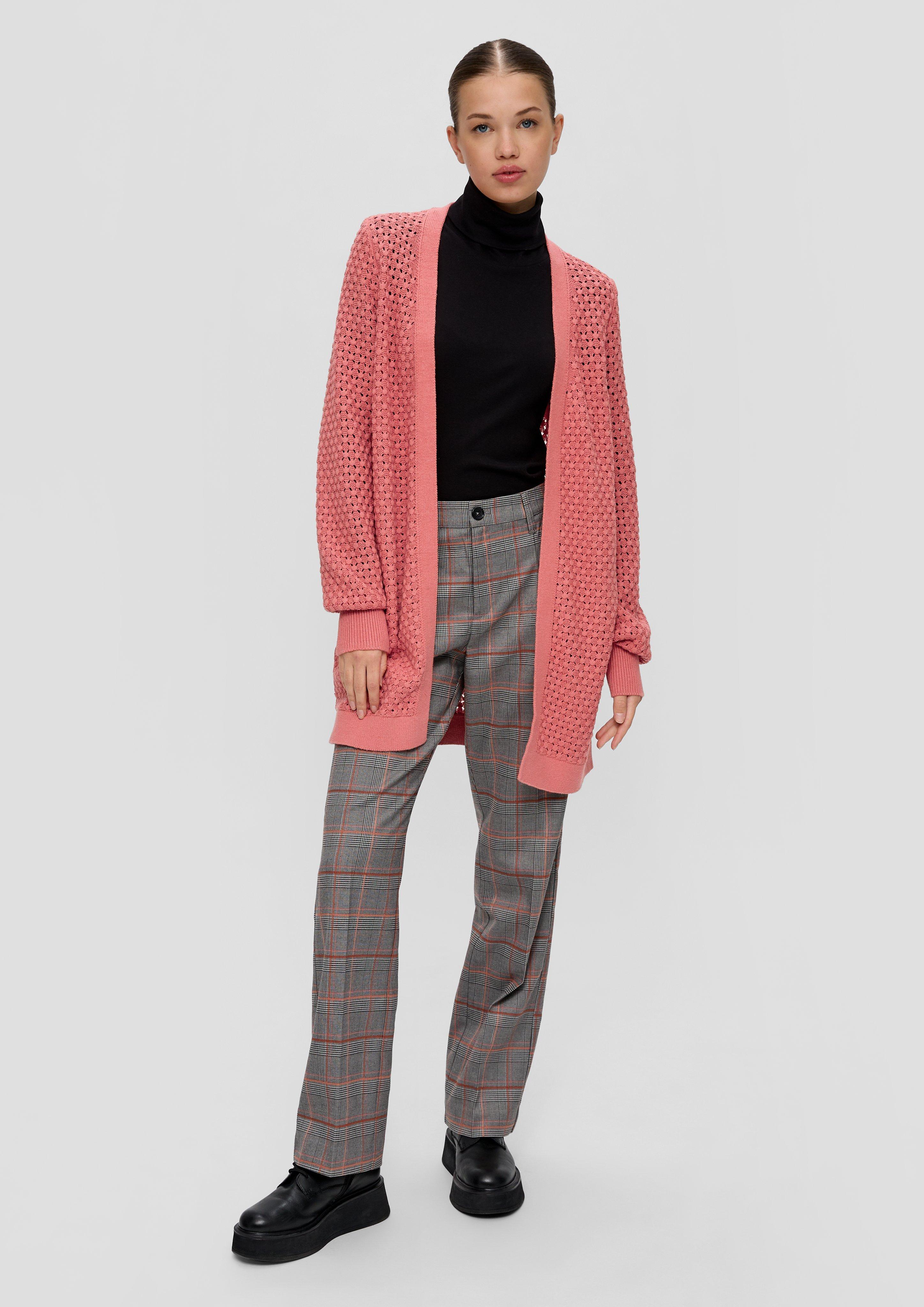 Lange Strickjacke aus Baumwollmix  2135345-2038