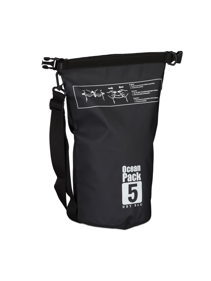 relaxdays Ocean Pack in Schwarz - 5 l günstig kaufen onesize