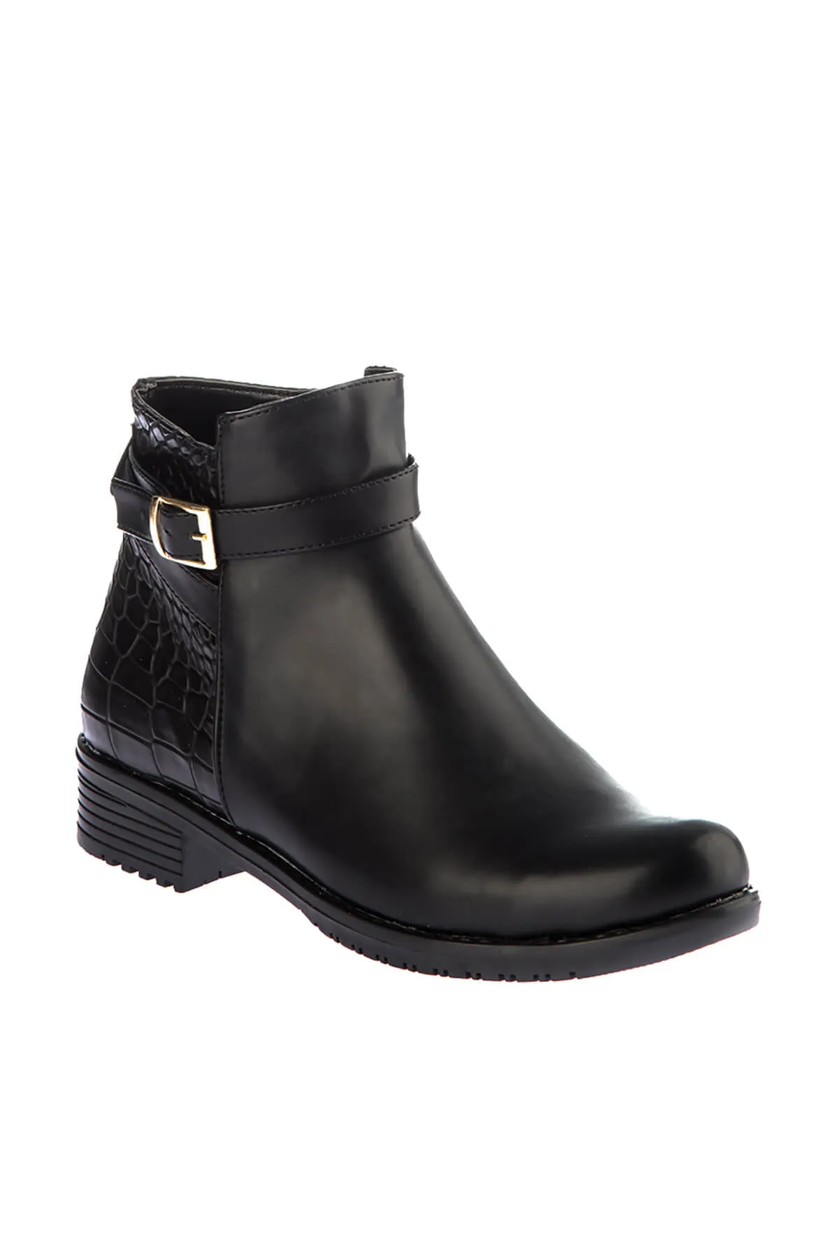 Fox Shoes  Schwarze Krokodil-Damenstiefel E726490009