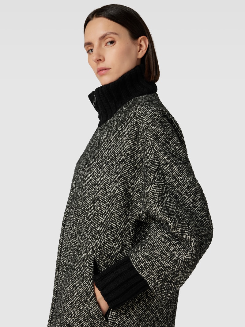 Jacke mit Strickarm in schwarz