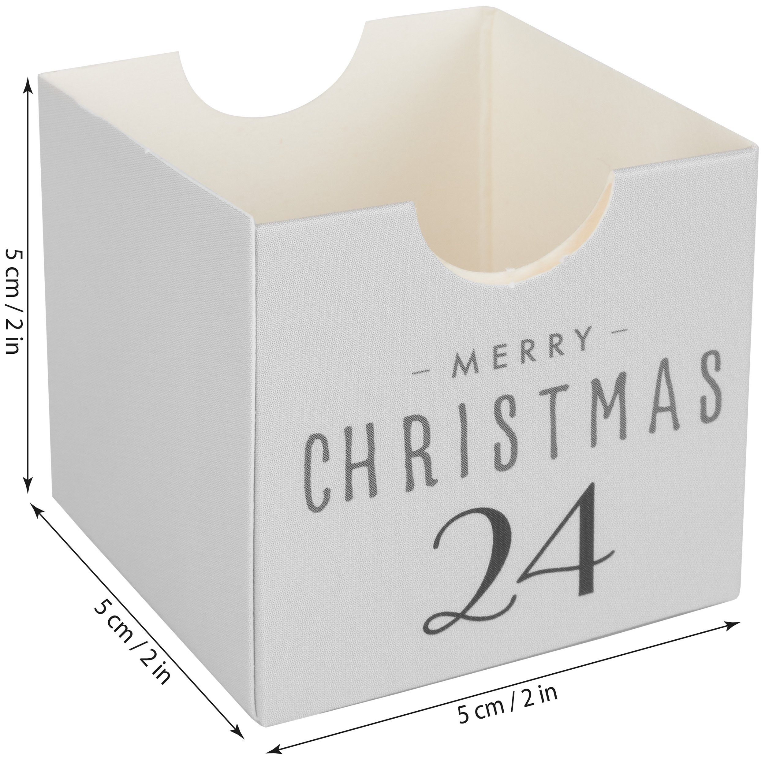 BRUBAKER befüllbarer Adventskalender DIY Weihnachtskalender mit 24 Türchen zum Befüllen Schwarz Weiß - 32cm (1-tlg), Kalender Weihnachten für Gutscheine Süßigkeiten