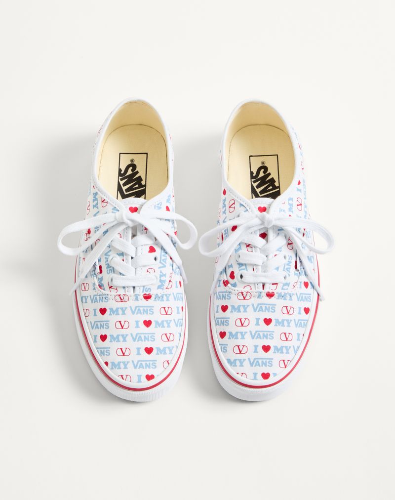 Tênis de cano baixo Valentino Garavani e Vans em tecido com estampa Valentino Vans Love