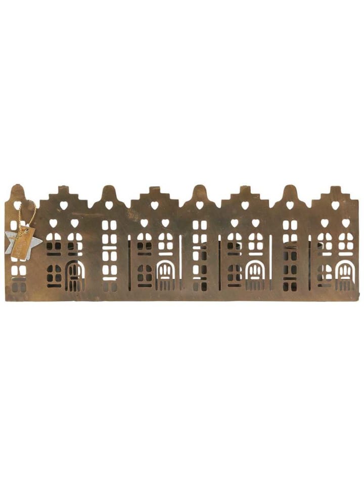 IB Laursen Kerzenhalter HAUSFASSADE Gold für 4 Kerzen 19 cm günstig kaufen onesize