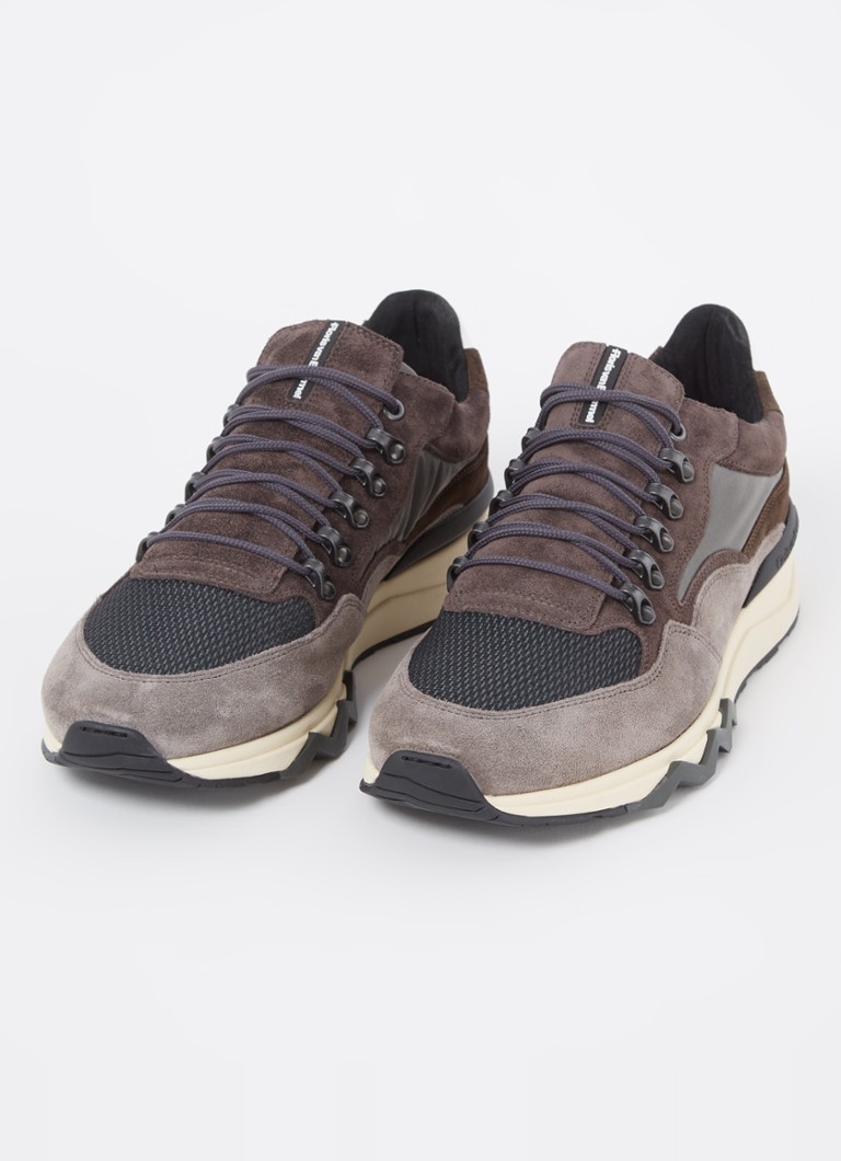 Floris van Bommel De Zager 01.21 suede sneaker with mesh details