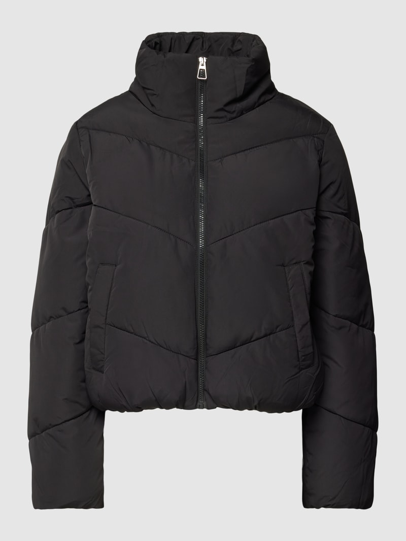 Steppjacke mit Stehkragen Modell 'MAGGI' in schwarz