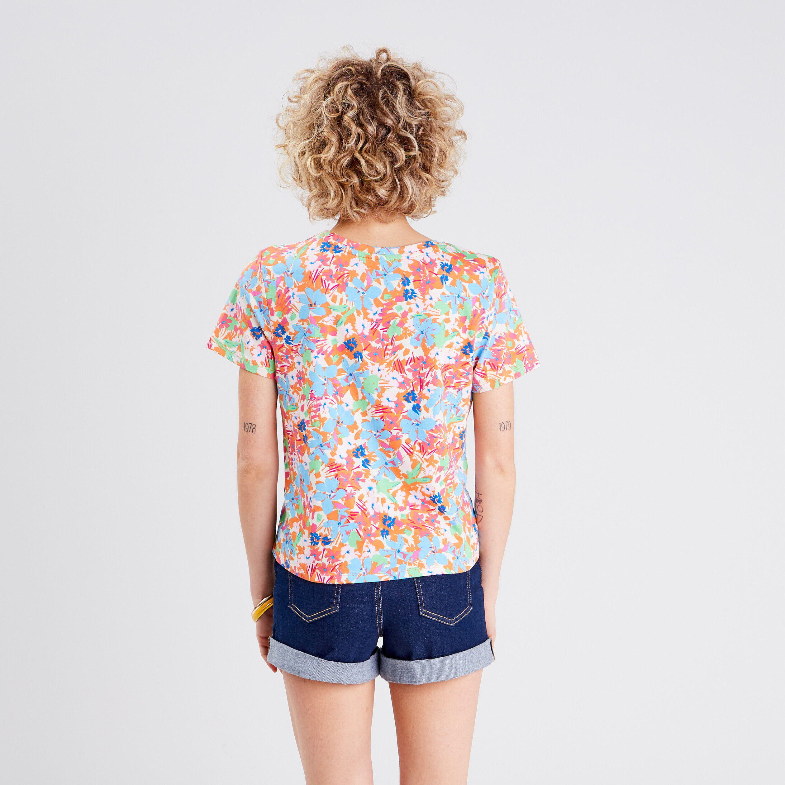 T-shirt manches courtes blanc femme | Cache Cache