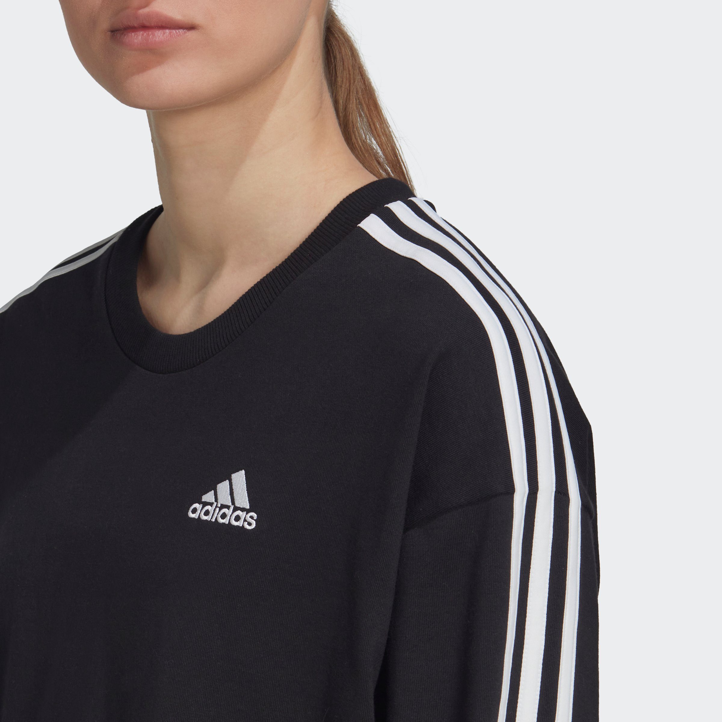 adidas Sportswear Shirtkleid ESSENTIALS 3-STREIFEN CREW KLEID