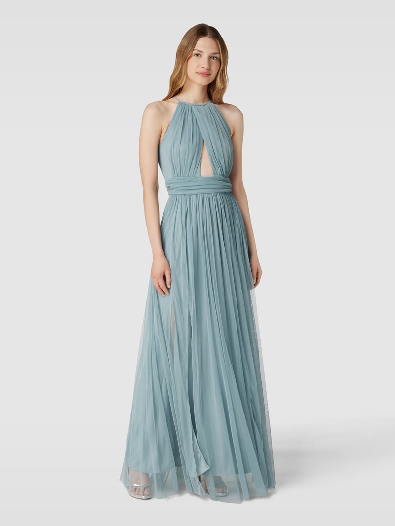 Abendkleid mit Cut Out in petrol