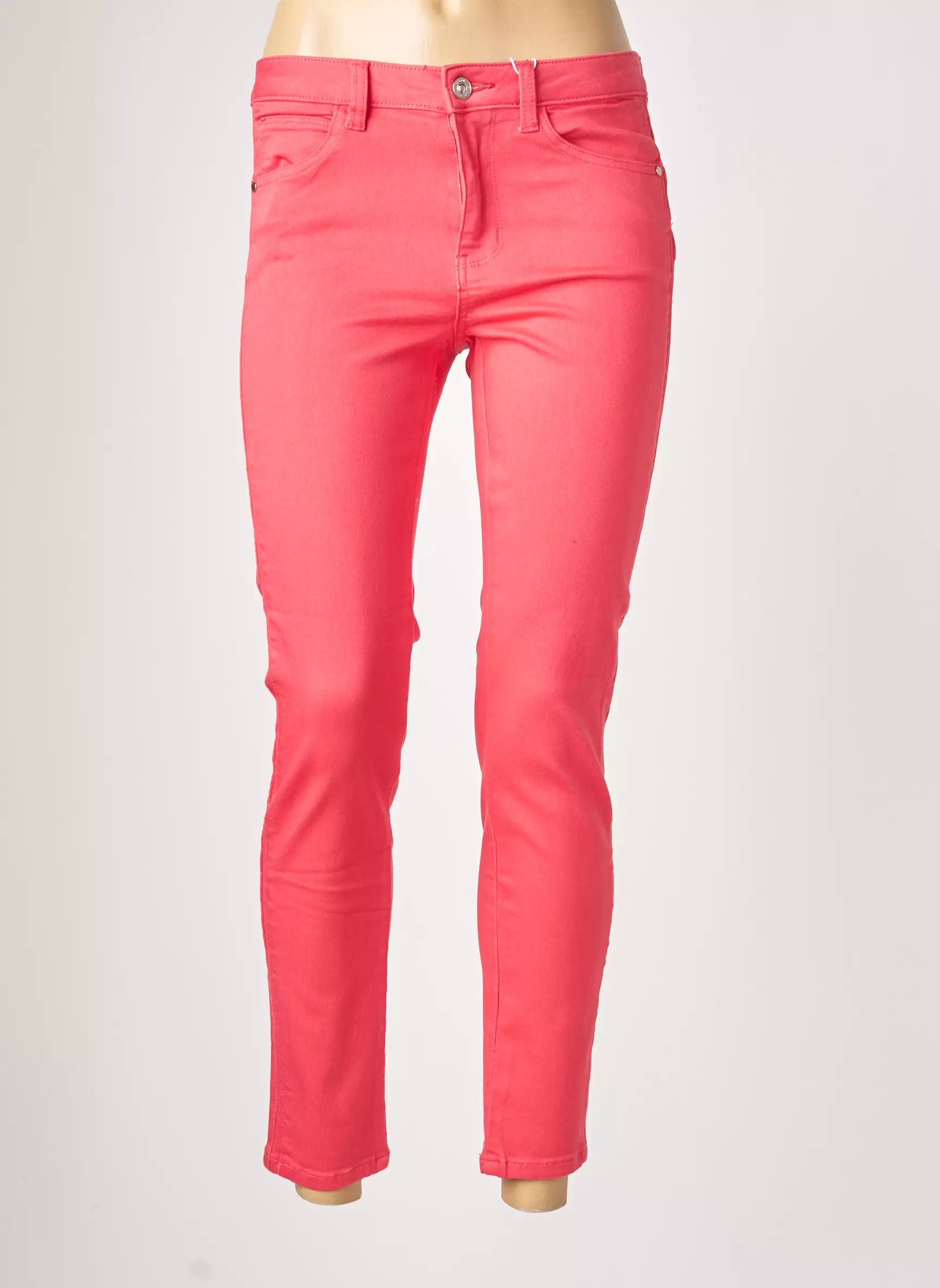 C Est Beau La Vie Pantalons Slim Femme couleur rouge