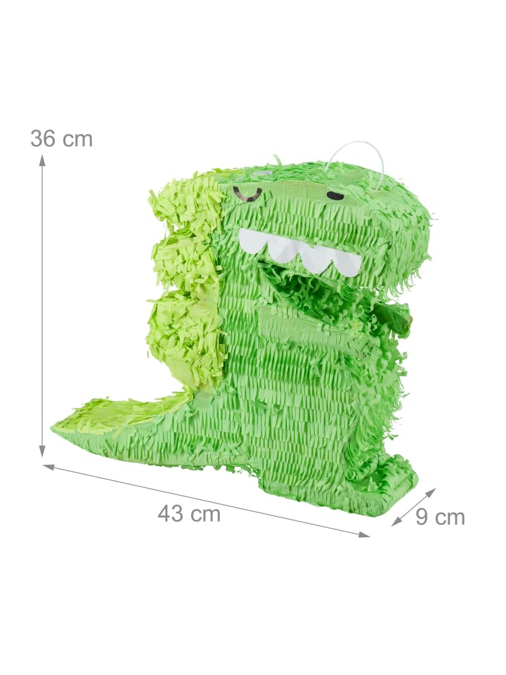 relaxdays Pinata Dino in Grün günstig kaufen onesize