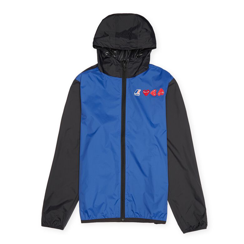 Comme des Garcons Play K-Way Full Zip Jacket blue/black