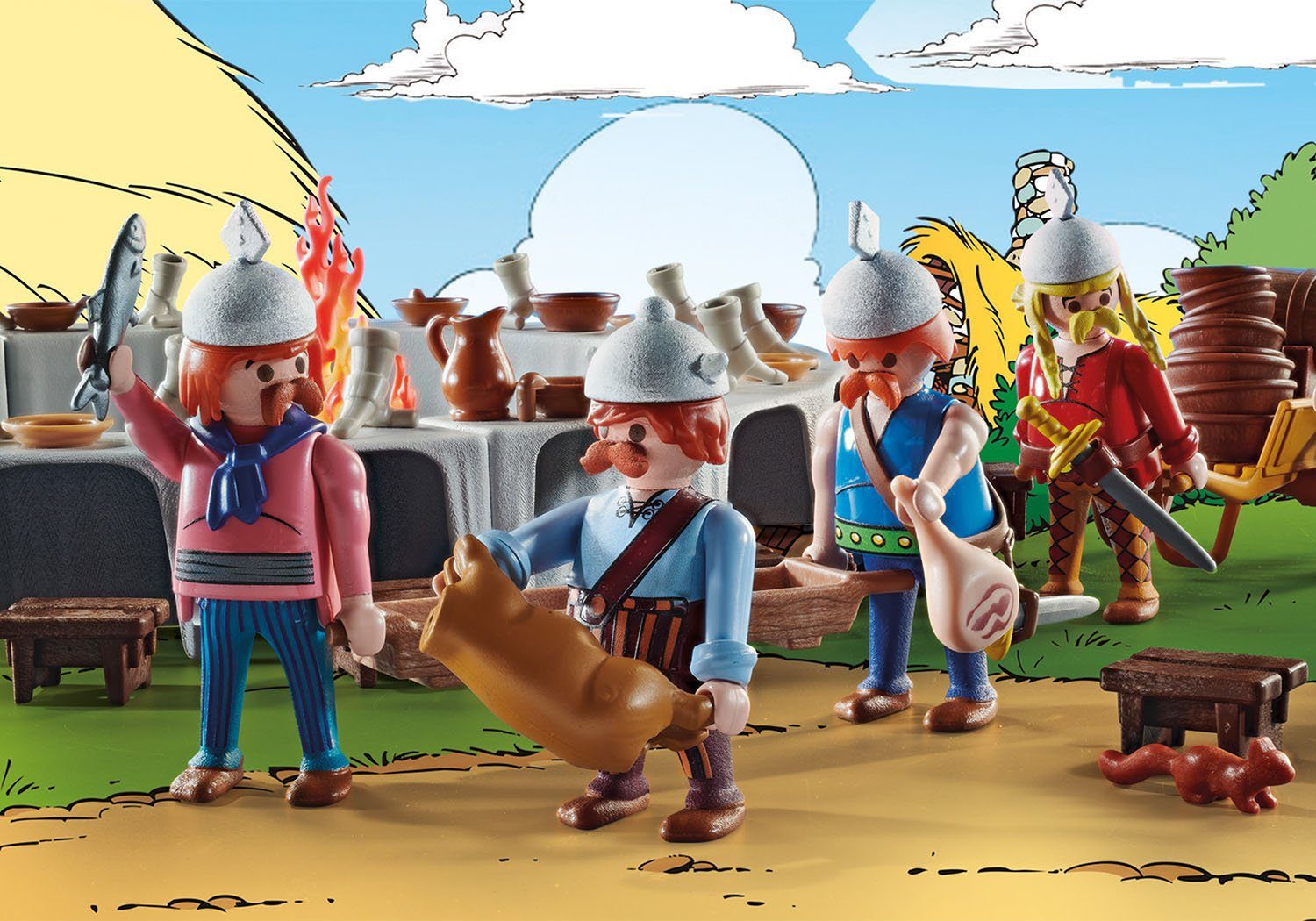 Playmobil® Konstruktions-Spielset Großes Dorffest (70931), Asterix, (310 St), Made in Germany