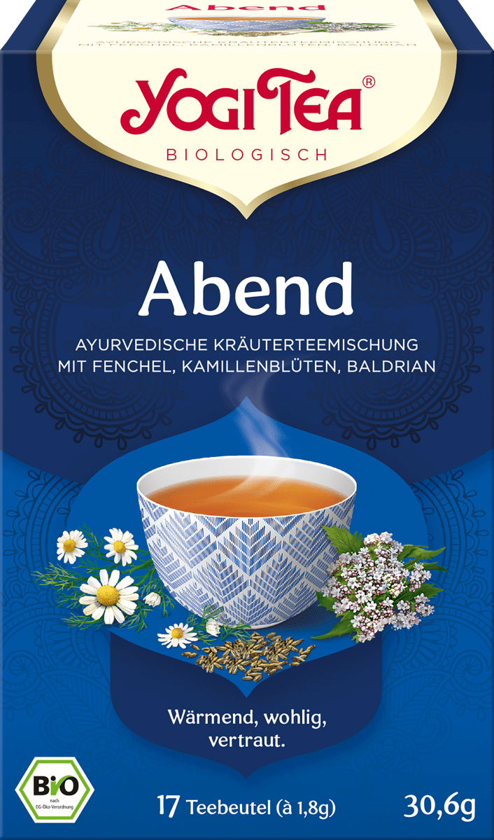 Kräutertee \Abend\ mit Fenchel, Kamillenblüten, Baldrian (17 Beutel), 30,6 g