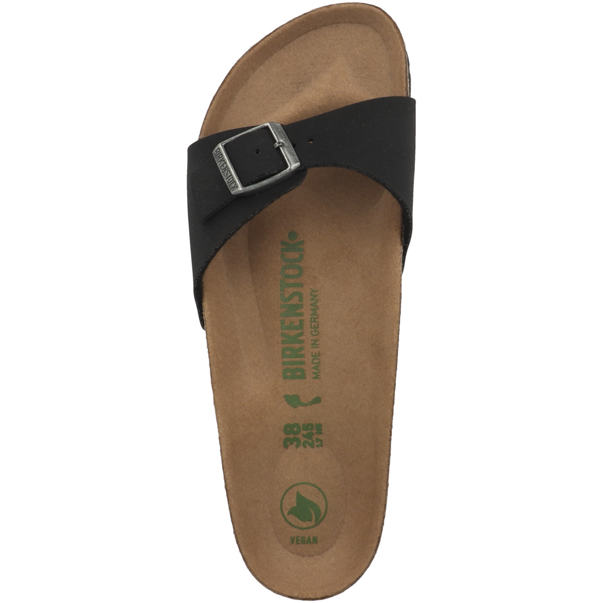 Birkenstock Madrid Birko-Flor Nubuk schmal Sandale schwarz