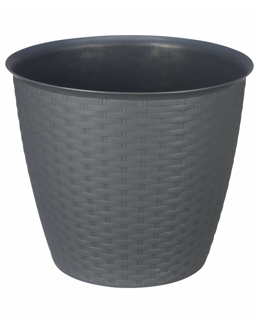 Pflanztopf in Rattanoptik