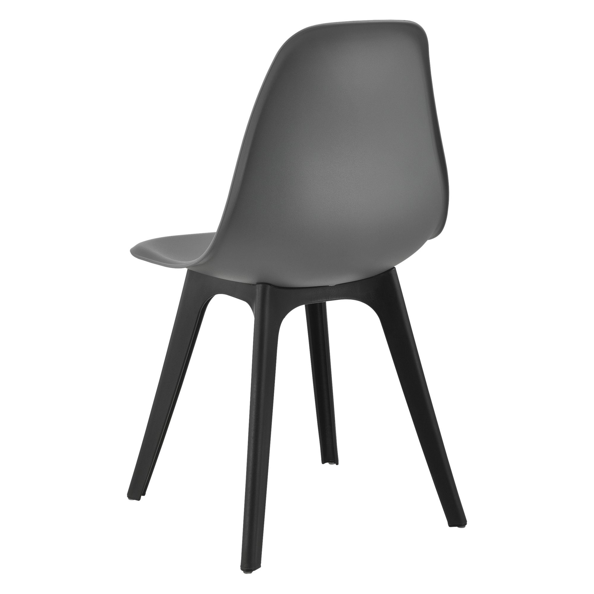 en.casa Essgruppe, (Set, 5-tlg., 4 Stühle, 1 Tisch), Stathelle Küchentisch mit Stühlen Grau/Schwarz