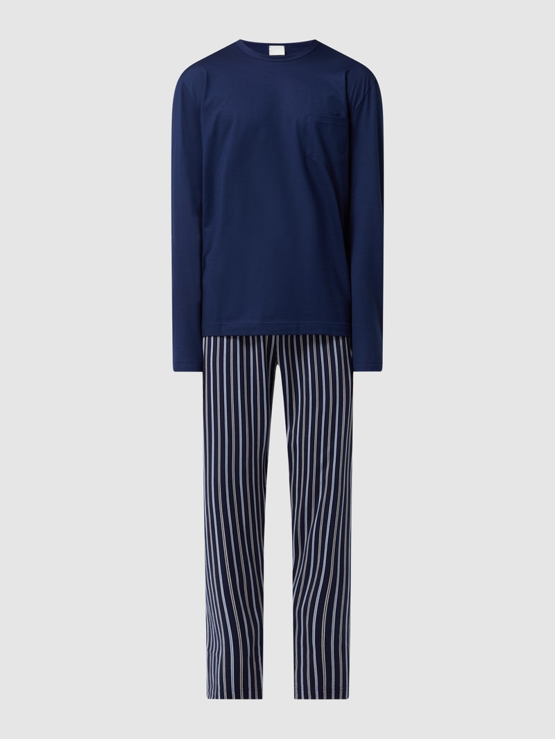 Pyjama aus Baumwolle in marineblau