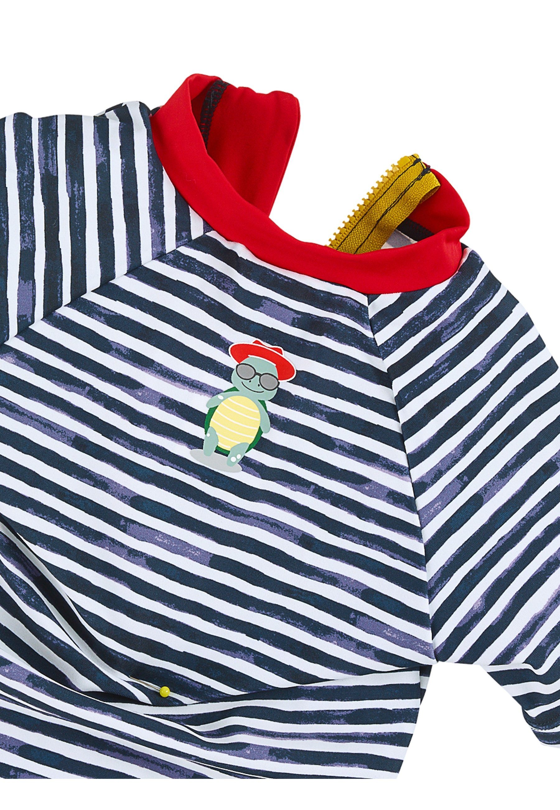 Sterntaler® Badeanzug Schwimmanzug Schildkröte (1-St., Kinderbadeanzug Langarm, Babyschwimmanzug gemustert) Schwimmanzug mit Reißverschluss und Stehkragen, Baby Badeanzug