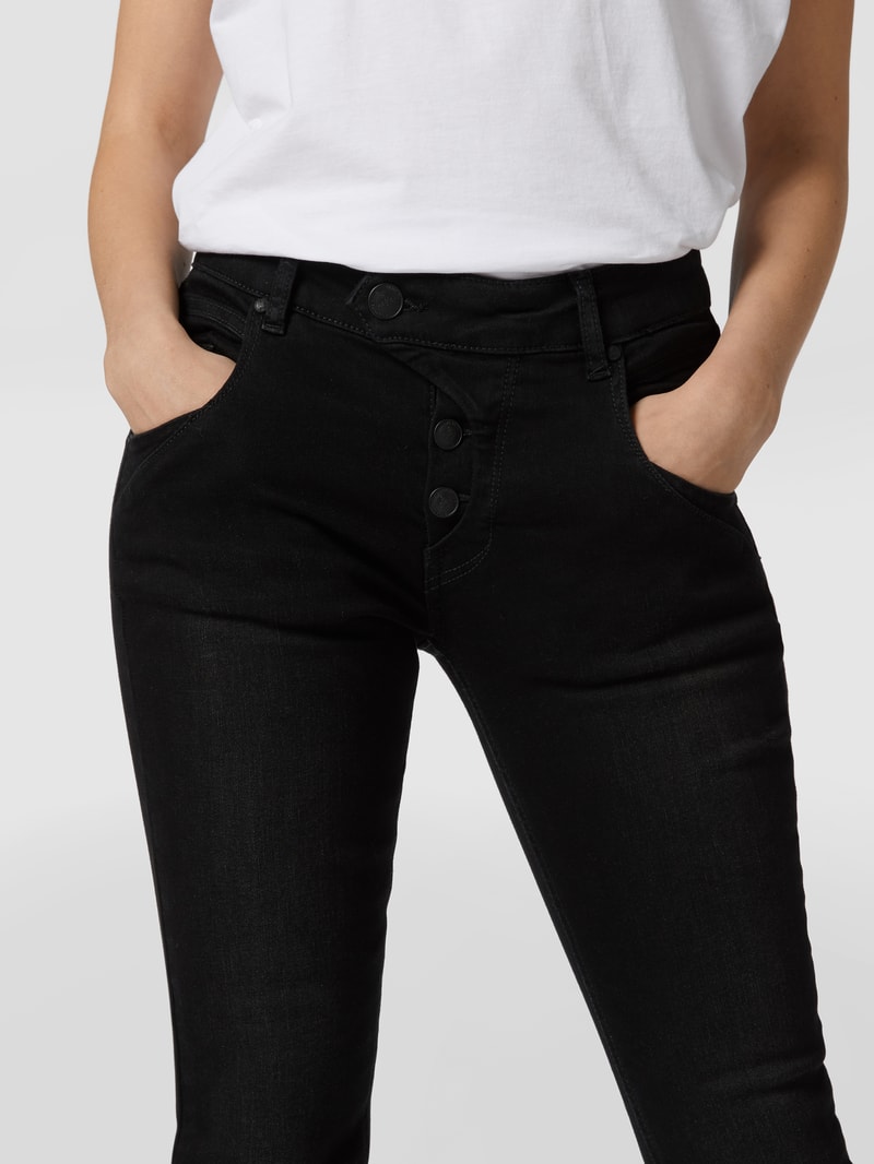 Skinny Fit mit Stretch-Anteil Modell 'Manie' in schwarz