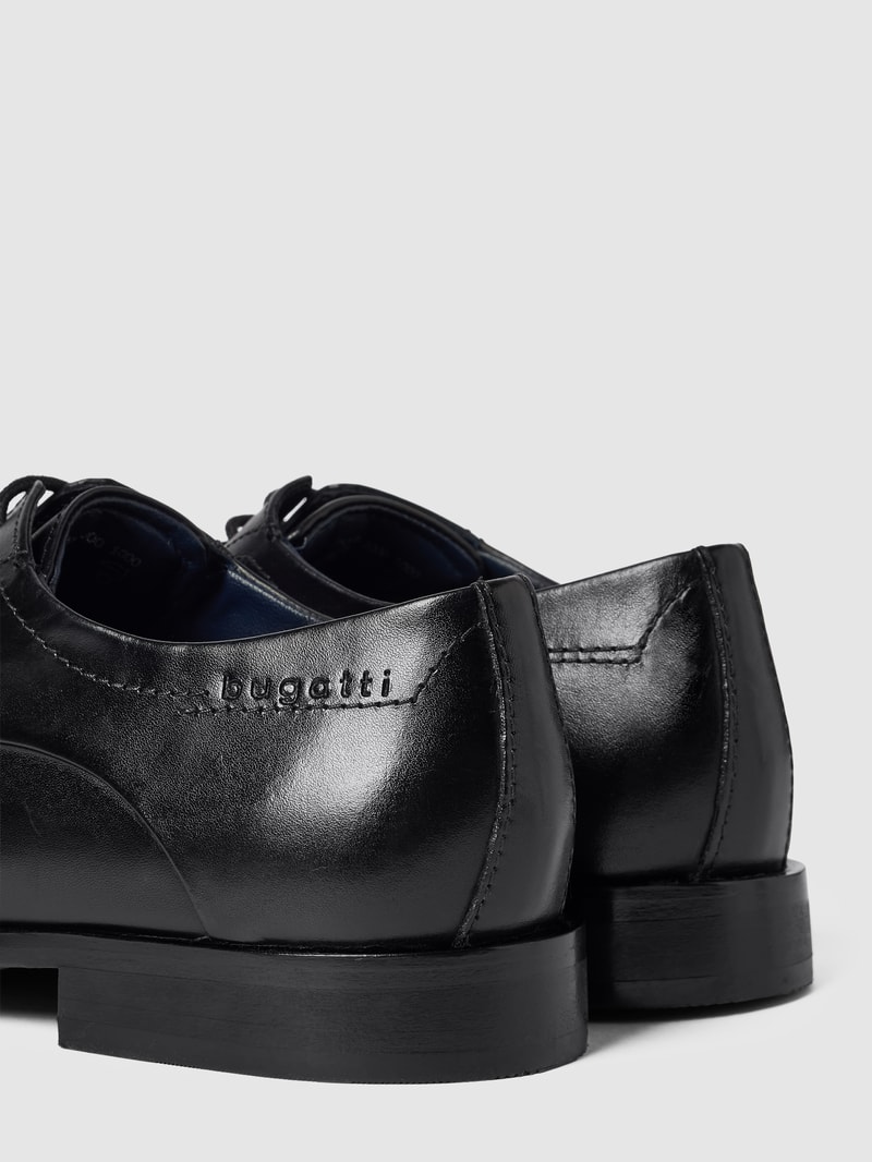 Derby-Schuhe aus Leder-Mix Modell 'Milko' in schwarz