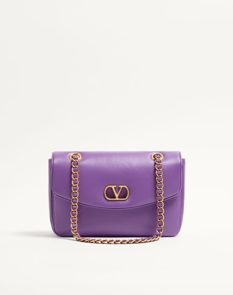 Bolsa Valentino Garavani Djuna com corrente média em couro napa