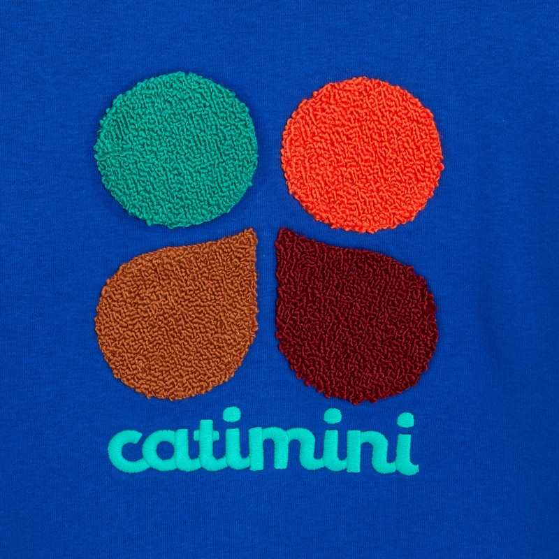 Sweat garçon molleton gratté bleu Catimini