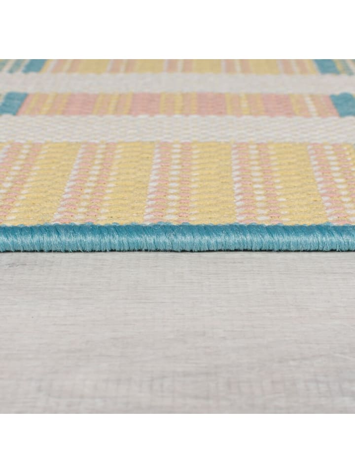 KADIMA DESIGN Rutschfester Outdoor-Teppich in Pastellfarben aus Polypropylen günstig kaufen