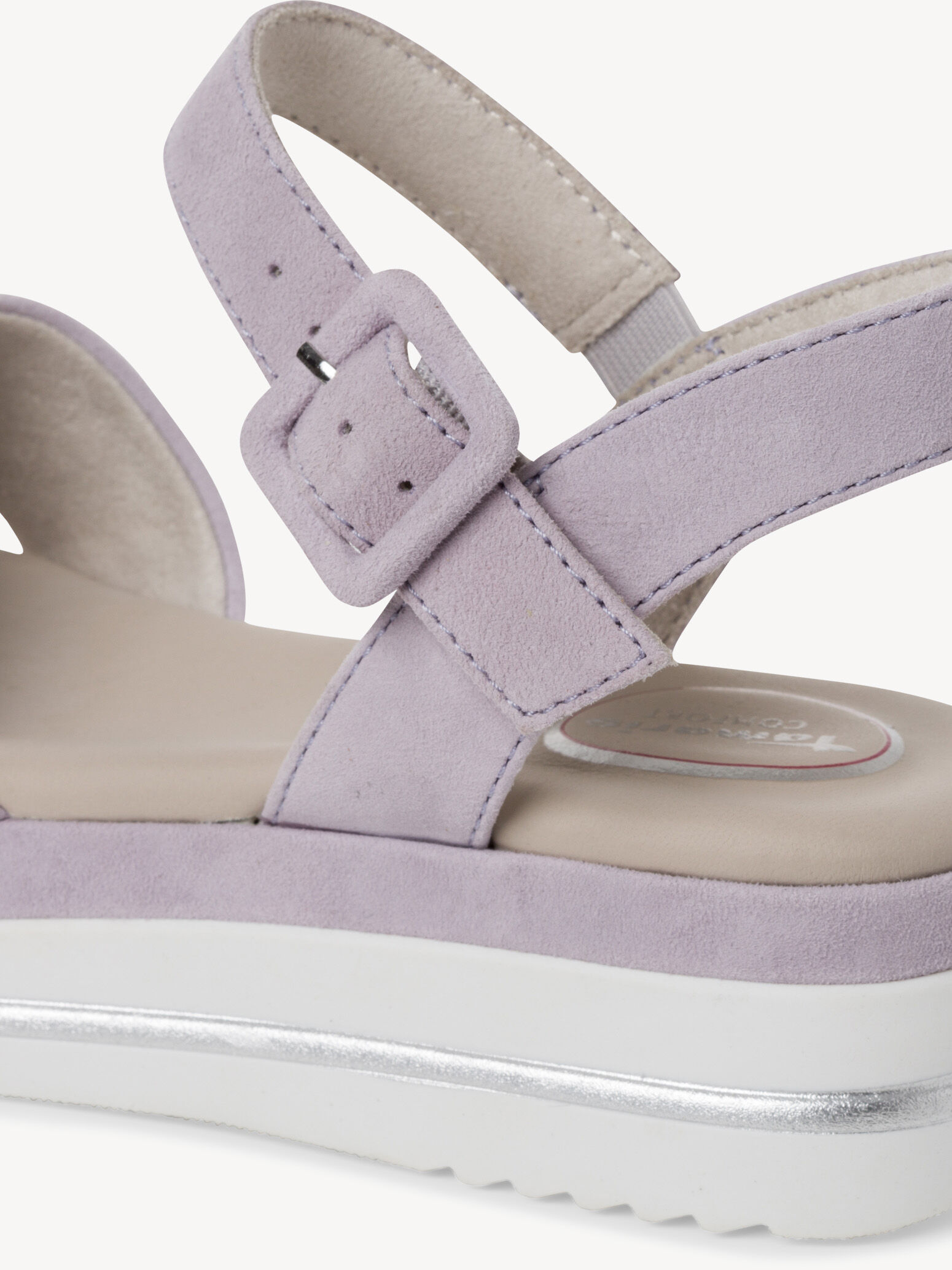 Sandale en cuir - mauve