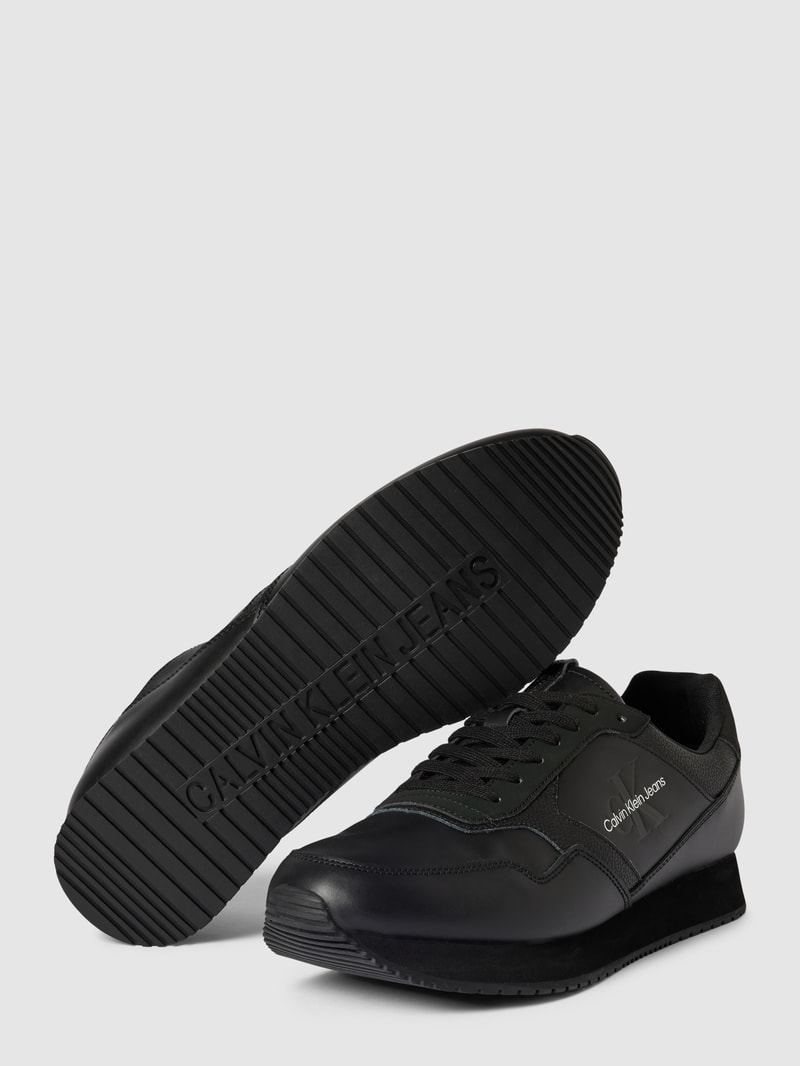 Sneaker mit Logo-Print Modell 'RETRO RUNNER' in schwarz