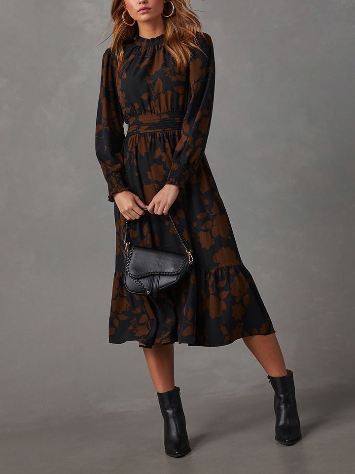 Milan Kiss Kleid in Schwarz/ Braun günstig kaufen