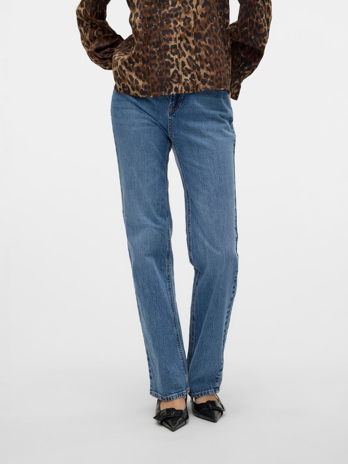 VMTESSA Hohe Taille Gerade geschnitten Jeans