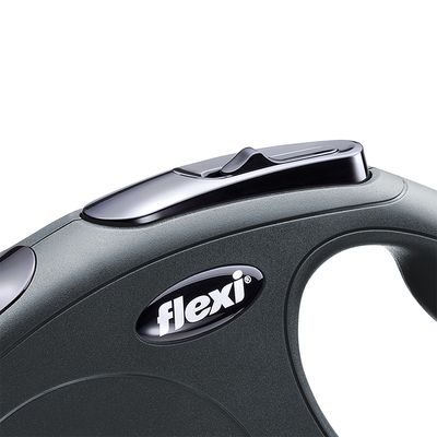 flexi New Classic Gurt-Leine S schwarz, 5 m