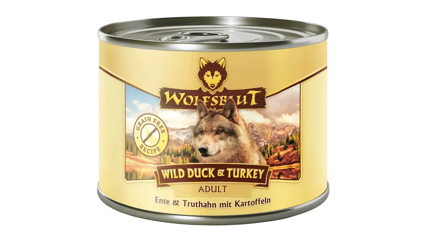 Wolfsblut Hundenassfutter Wild Duck & Turkey Truthahn & Ente 200 g