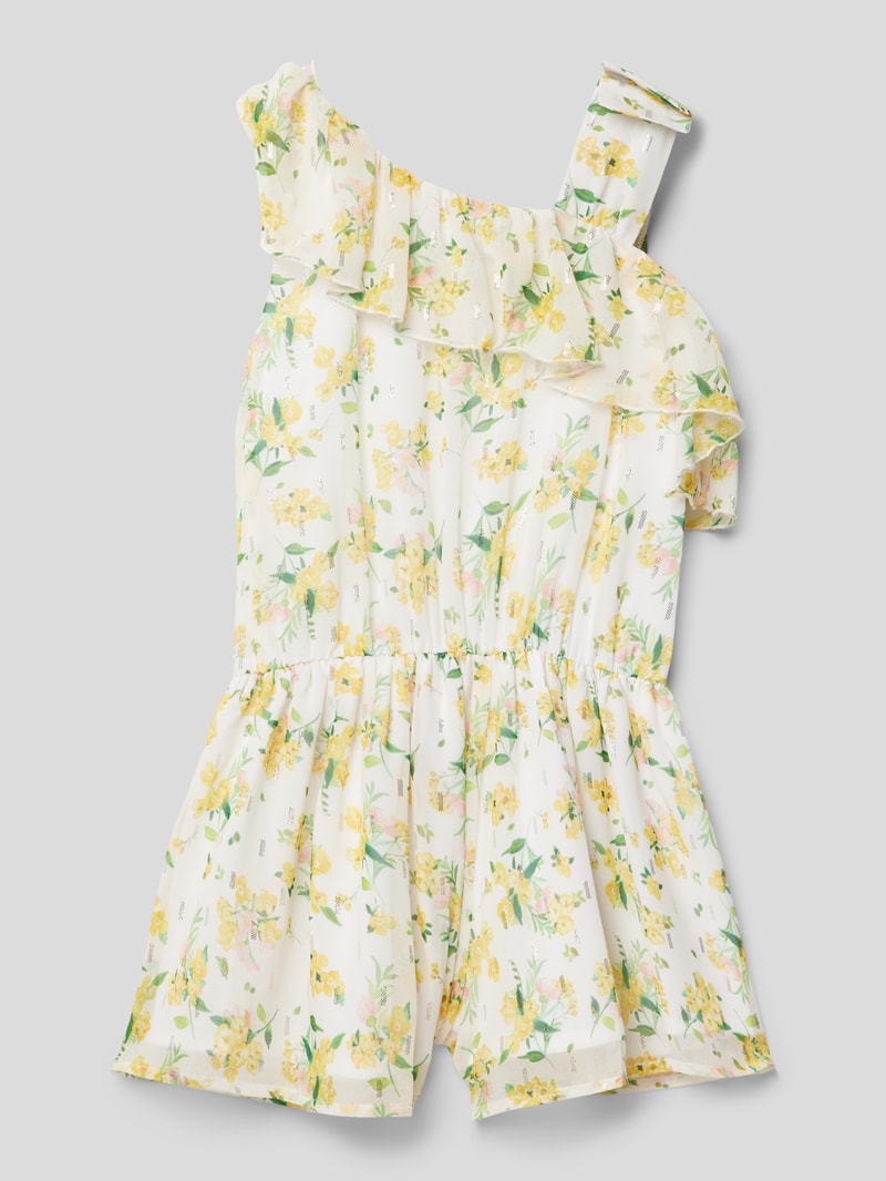 Playsuit mit Allover-Muster in ecru