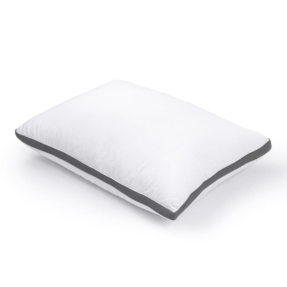 3-Kammer-Kopfkissen 3-Kammer-3D-Memory-Schaum-Kissen, Sitheim-Europe, Füllung: 50% Memory Foam Flakes, 50% Hohlfaser-Polyester, Seitenschläfer, Rückenschläfer, Bauchschläfer, Gut atmungsaktiv, Anti-Allergie