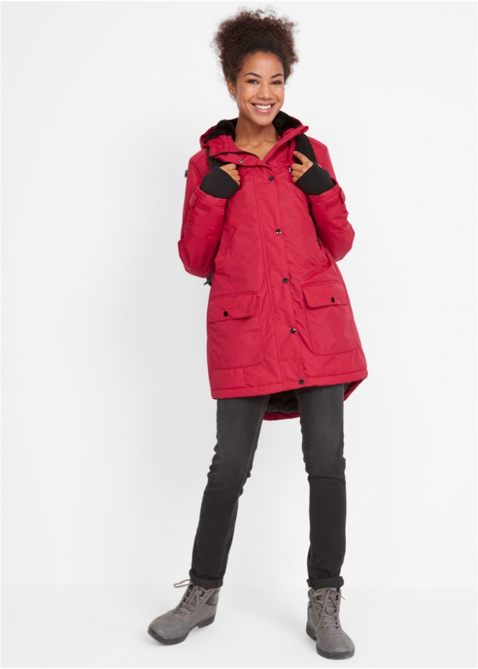 Funktions-Outdoorparka mit Fellimitat